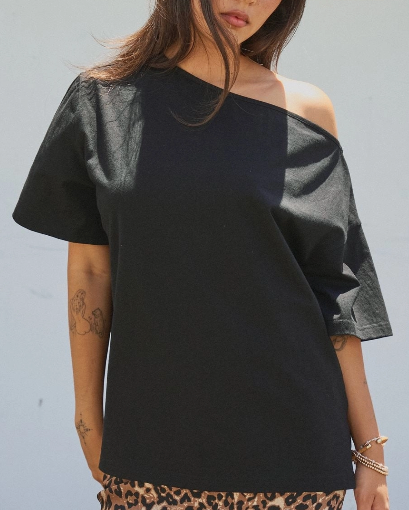 Alyssa Asymmetrical Off-Shoulder Tee