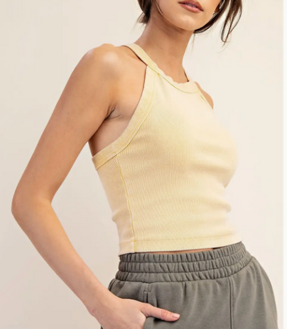 Danni Ribbed Halter Tank