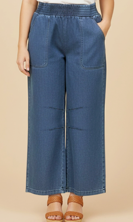Val Smocked Waist Pants  (Plus)