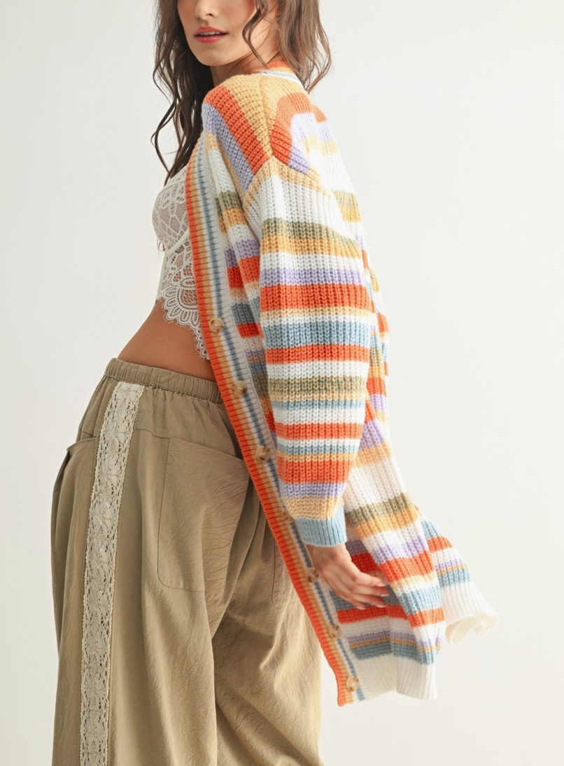 Linda Multicolor Stripe Cardigan