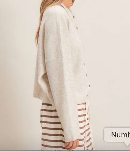 Phoenix Collared Sweater Cardigan (Three Colors)