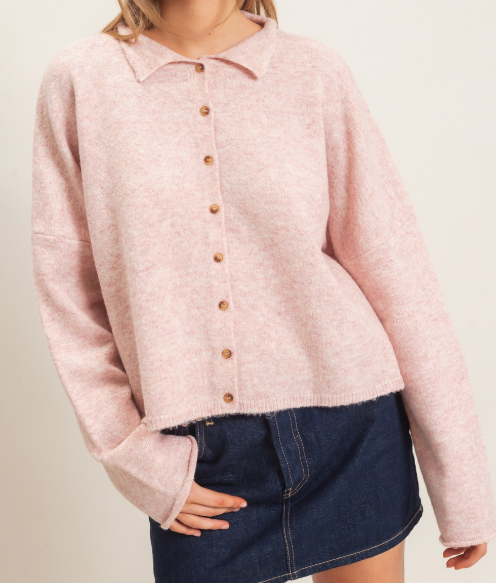 Phoenix Collared Sweater Cardigan (Three Colors)