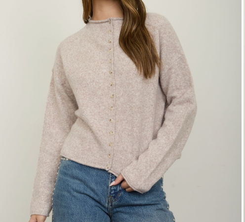 Kensley Mock Neck Cardigan