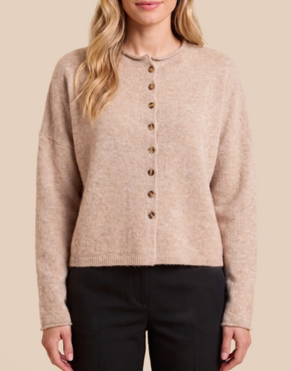 Haley Rolled Neck Sweater Cardigan (Small-3X)