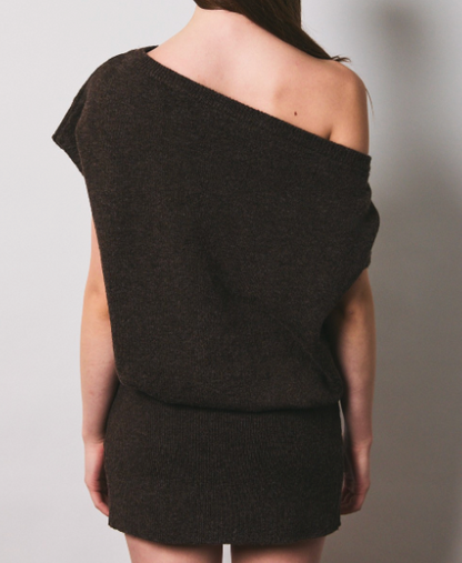 JoJo Off Shoulder Drop Waist Knit Sweater Dress