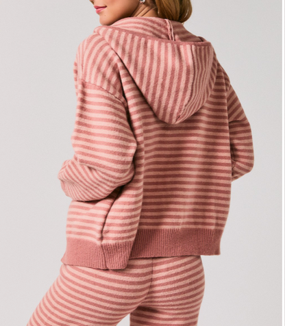 Becca Striped Sweater Hoodie & Pant Set