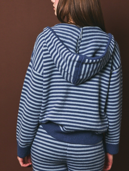 Becca Striped Sweater Hoodie & Pant Set
