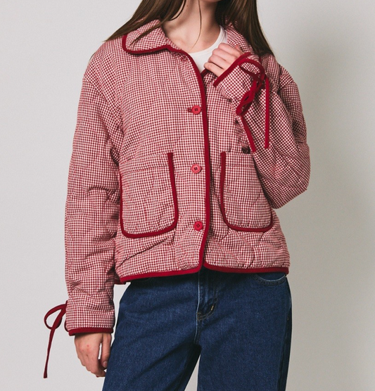 Gina Gingham Quilted Jacket