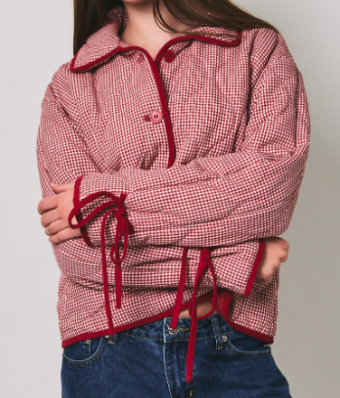 Gina Gingham Quilted Jacket