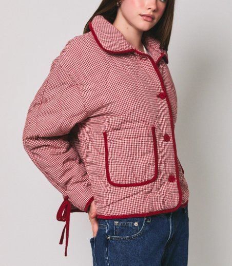 Gina Gingham Quilted Jacket