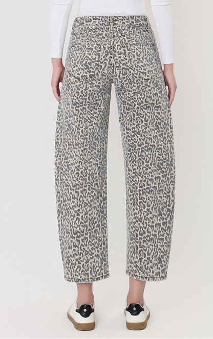 Kate Leopard Print Barrel Pant