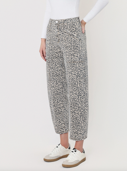 Kate Leopard Print Barrel Pant