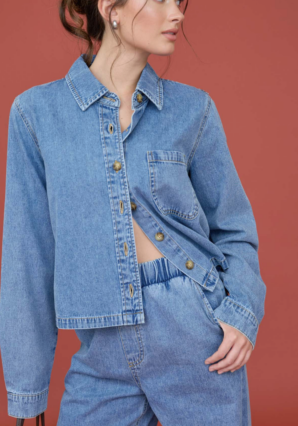 Zola Boxy Denim Shirt