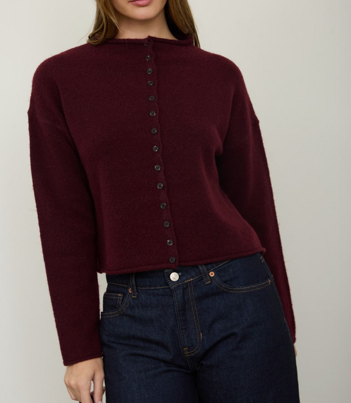 Kensley Mock Neck Cardigan