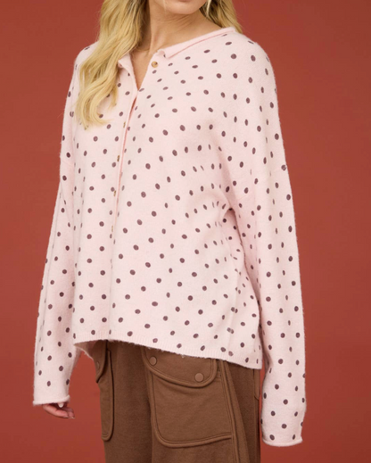 Mae Polka Dot Button Down Cardigan