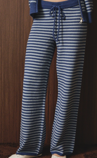 Becca Striped Sweater Hoodie & Pant Set