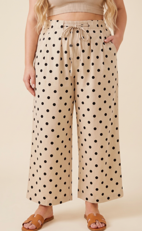 Claire Polka Dot Pleated Pant (Plus)