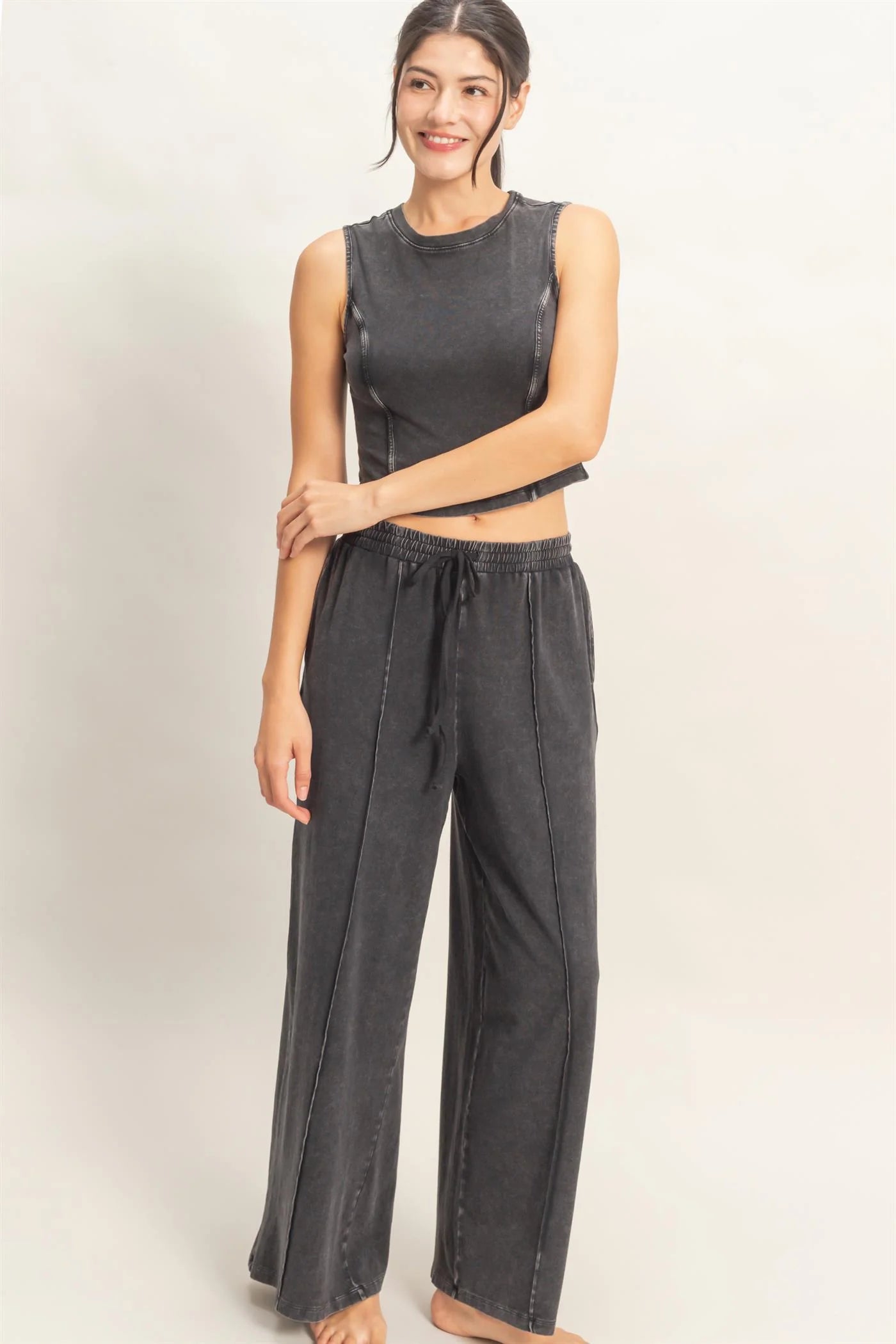 Skylar Pant and Sleeveless Top Set (Two Colors)*