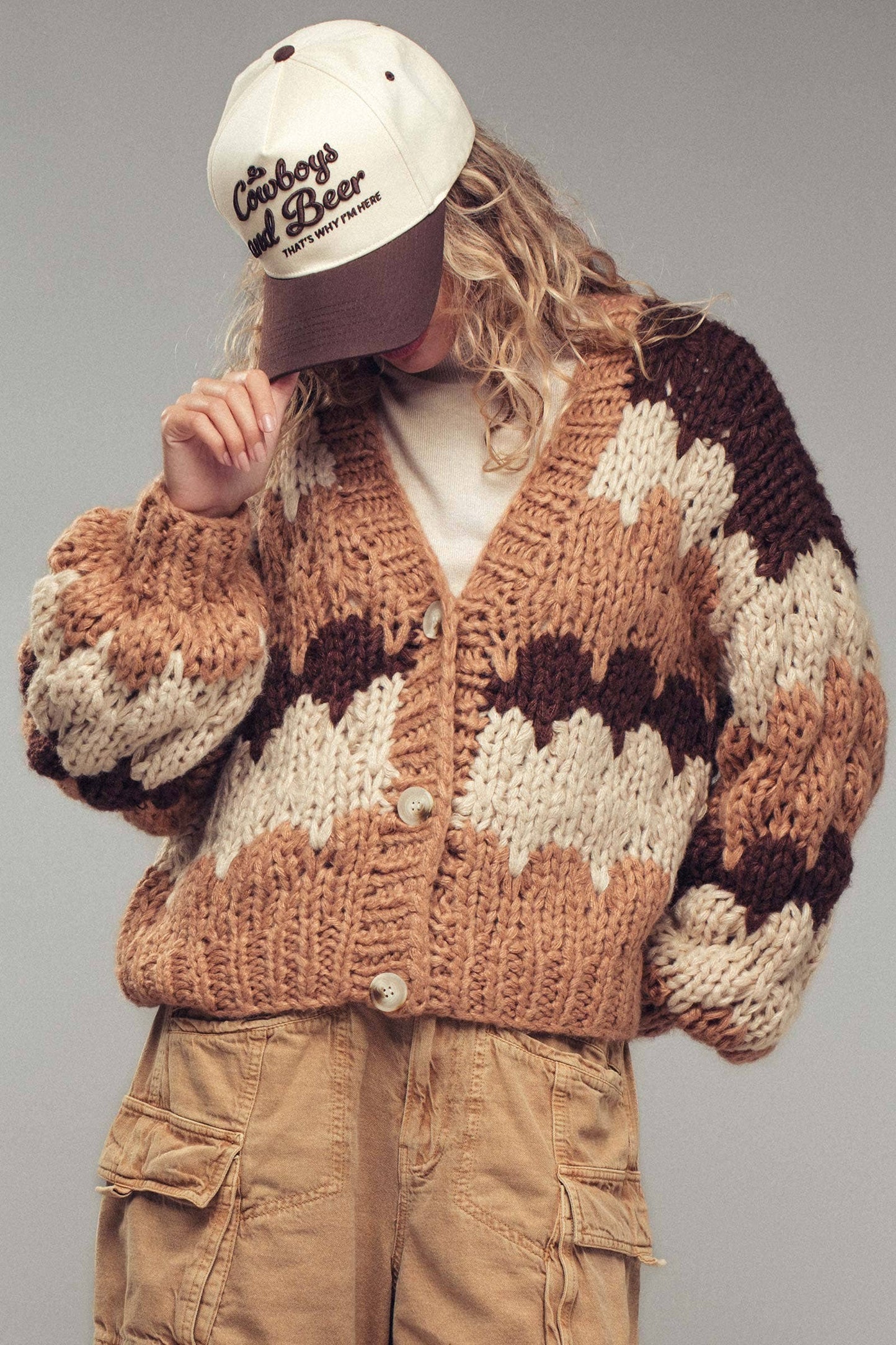 Chevron Knit Cardigan