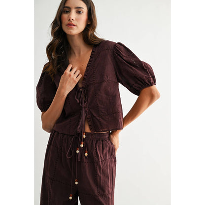 Camilla Front Tie Blouse