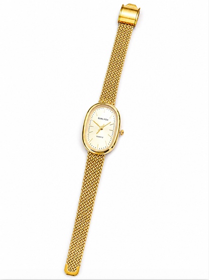 The Ellis Vintage Oval Gold Watch