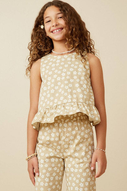 Girls Ila Ruffled Hem Tank