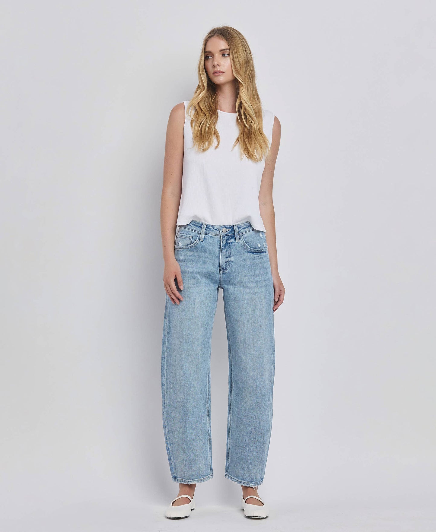 Jennie Barrel Leg Jean