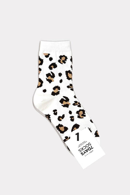 Women's Crew Lurex Leopard Socks