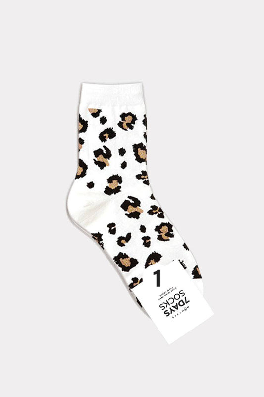 Women's Crew Lurex Leopard Socks