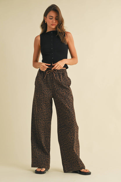 Kayla Leopard Track Pants*