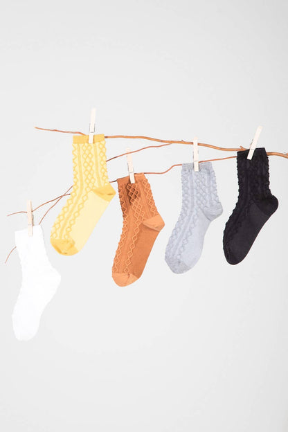 Solid Argyle Crew Socks