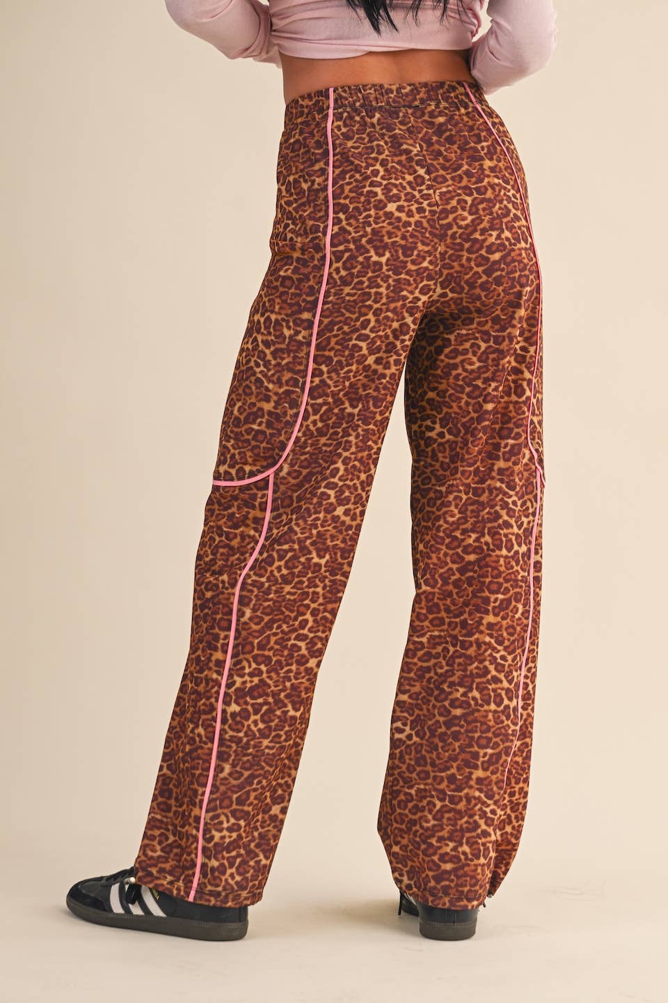 Leopard Print Track Pants