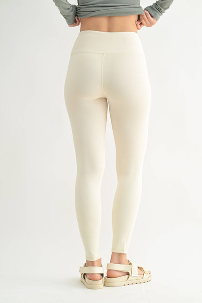Jacquard Ribbed High-Waisted Leggings