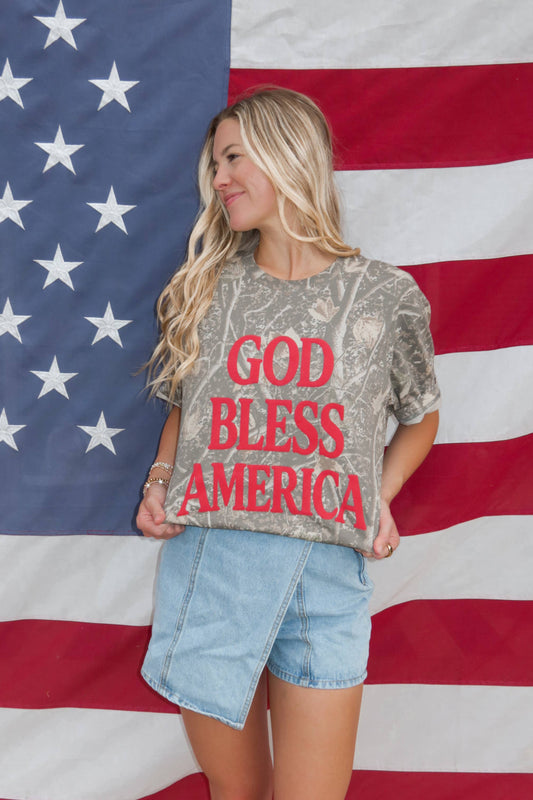 God Bless America Camo T-Shirt