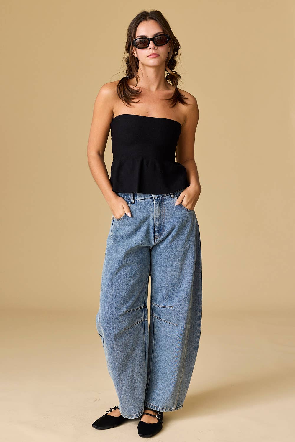 Ellie Strapless Peplum Top (Three Colors)