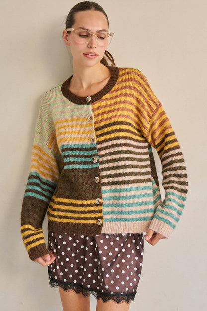 Sohie Mixed Striped Cardigan
