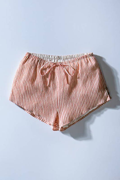 Crinkle Stripe Shorts