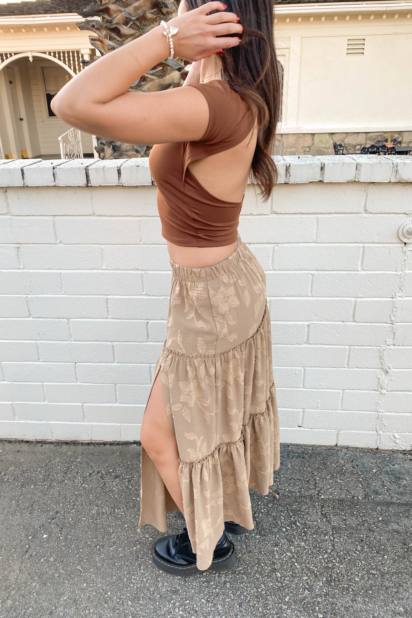 Kinsley Textured Tiered Skirt*