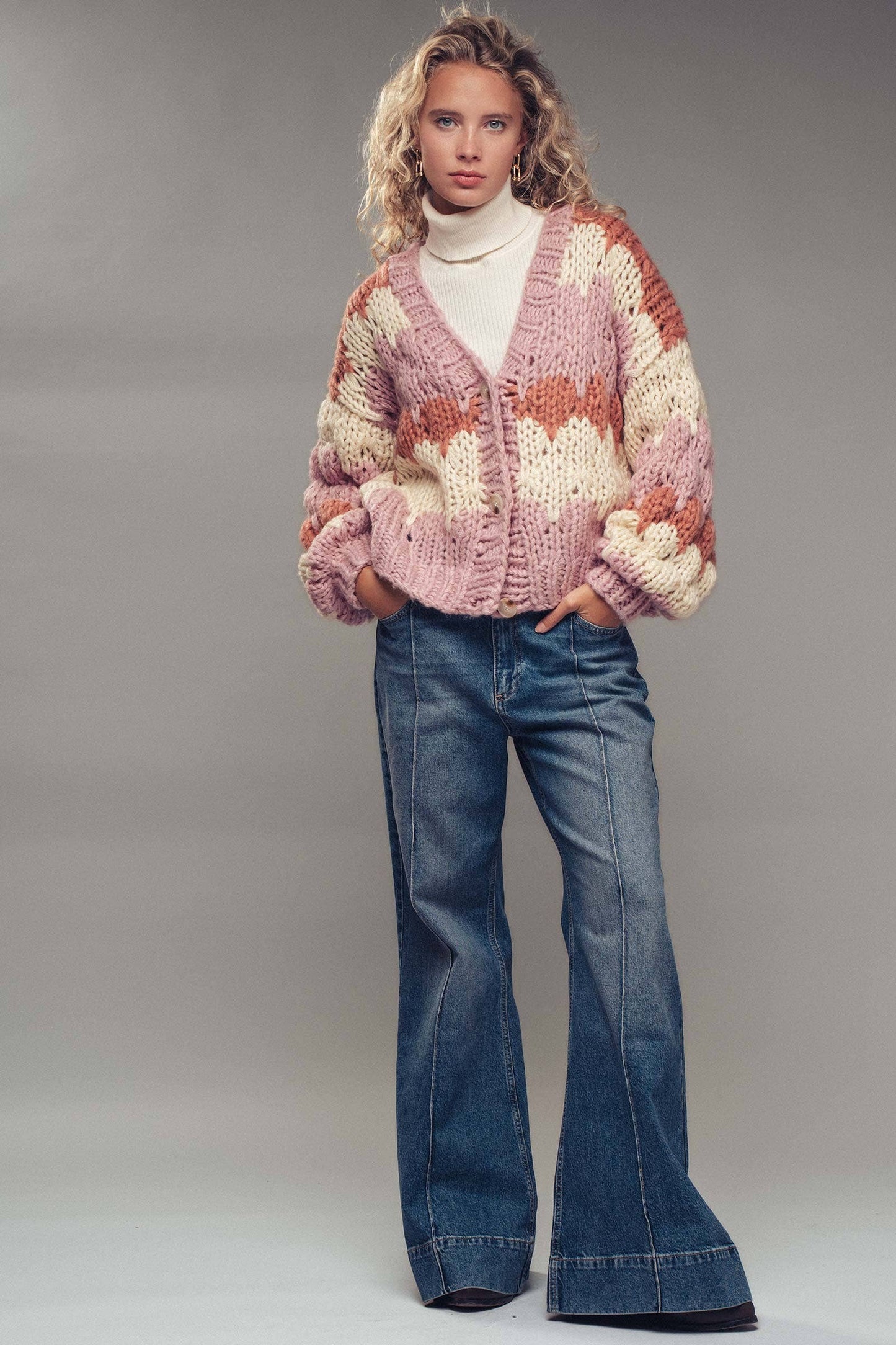 Chevron Knit Cardigan