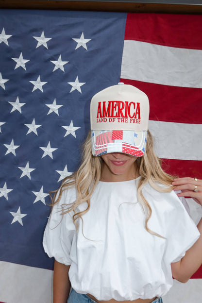 America LAND OF THE FREE Hat (PRE-ORDER)*