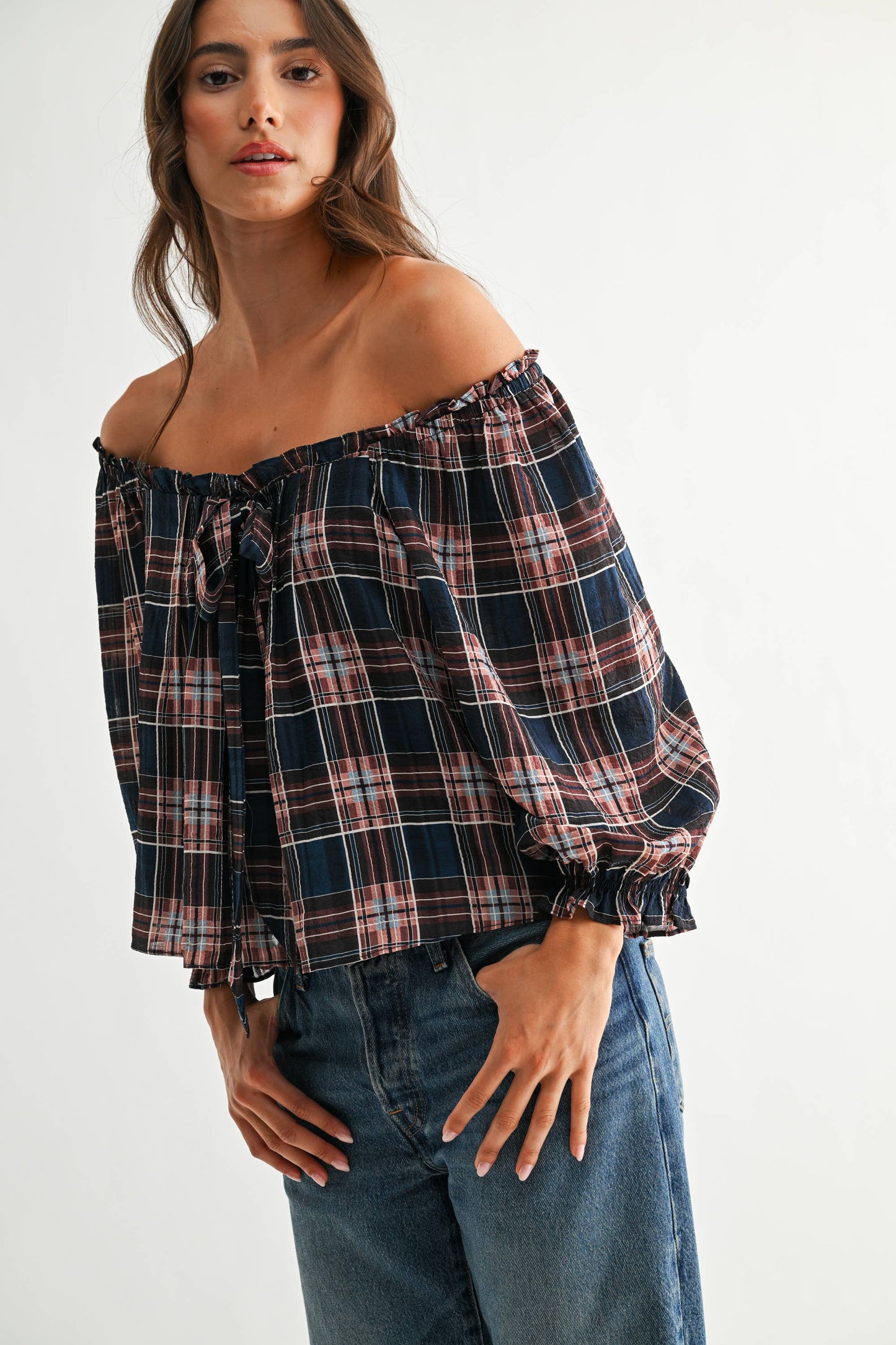 Kaye Plaid Blouse