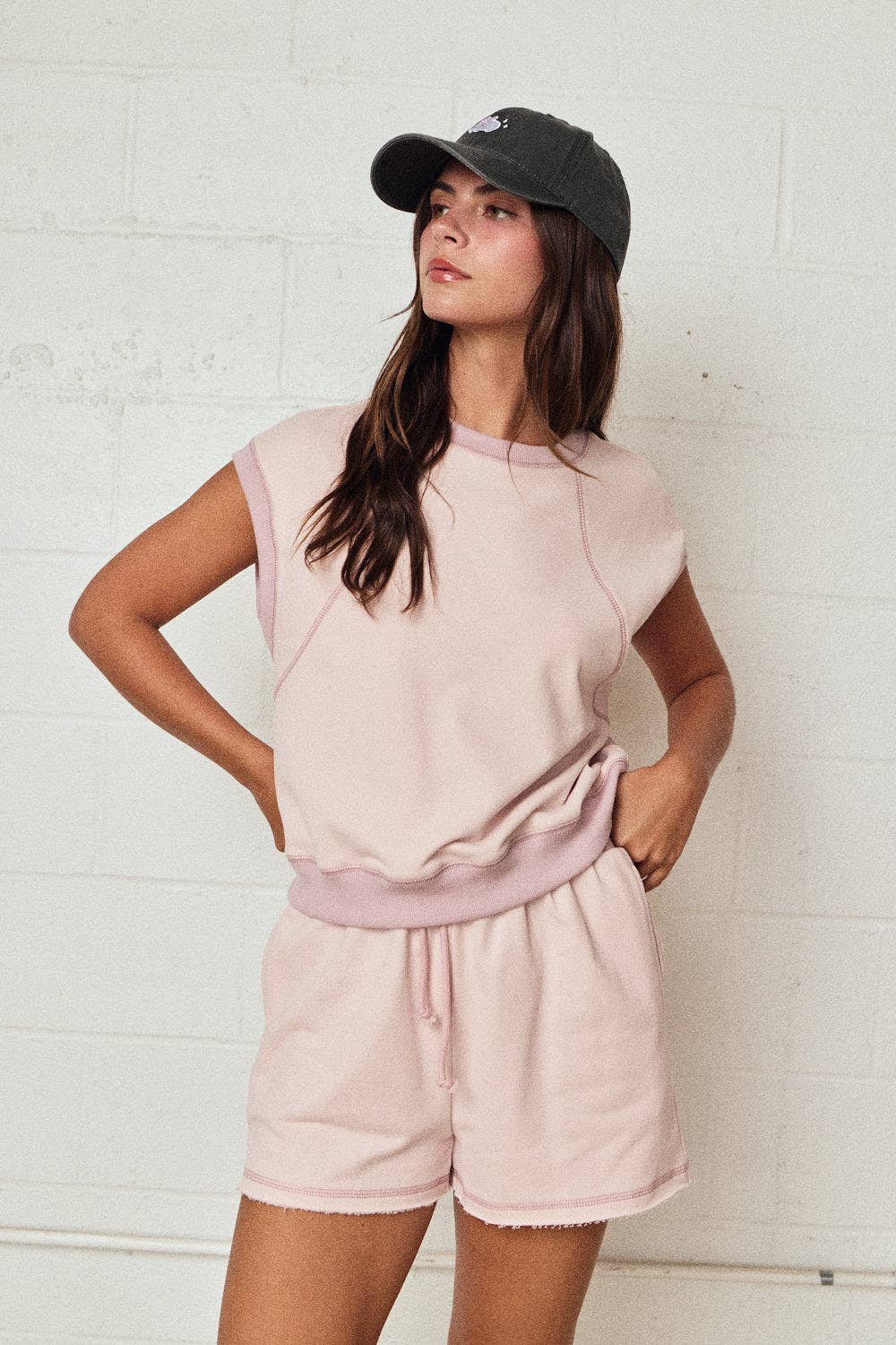 Sleeveless Lounge Short Set Relaxed Fit