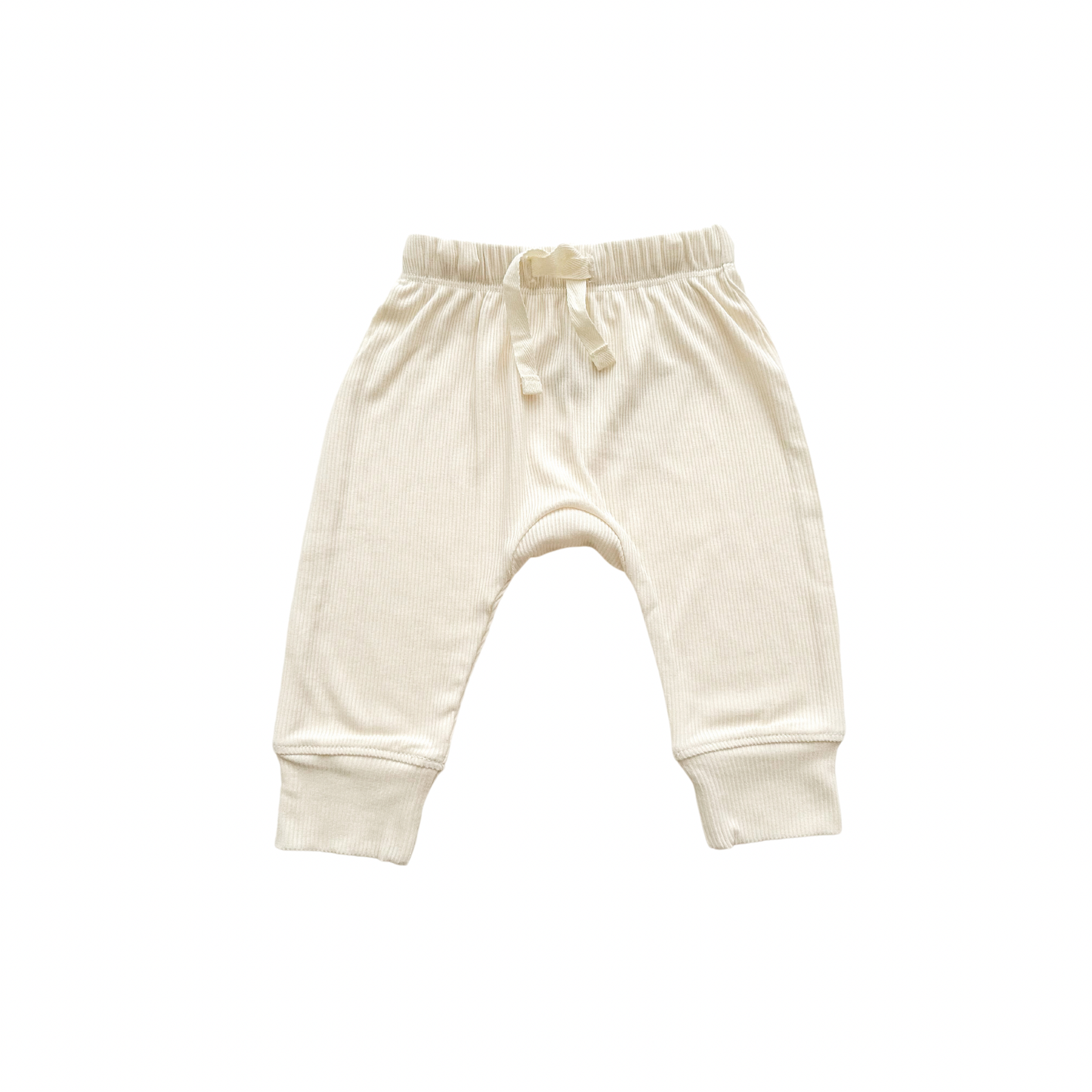 Ribbed Jogger Pants - Cream