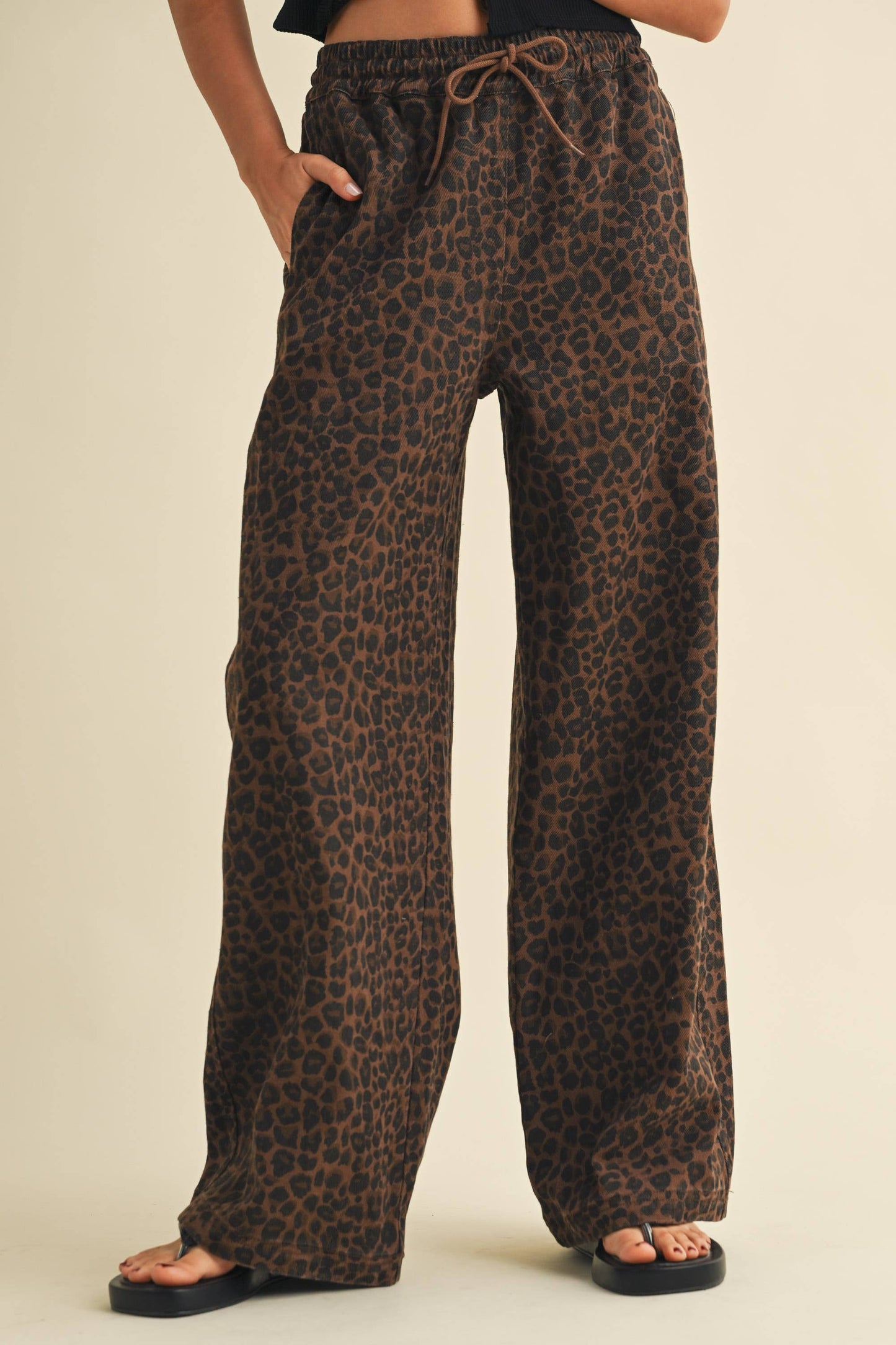 Kayla Leopard Track Pants*