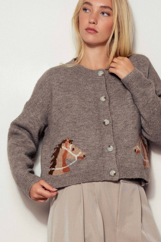 Western Horse Cardigan
