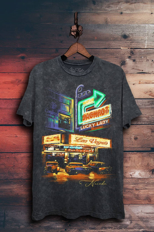 Midnight In Vegas Graphic Top