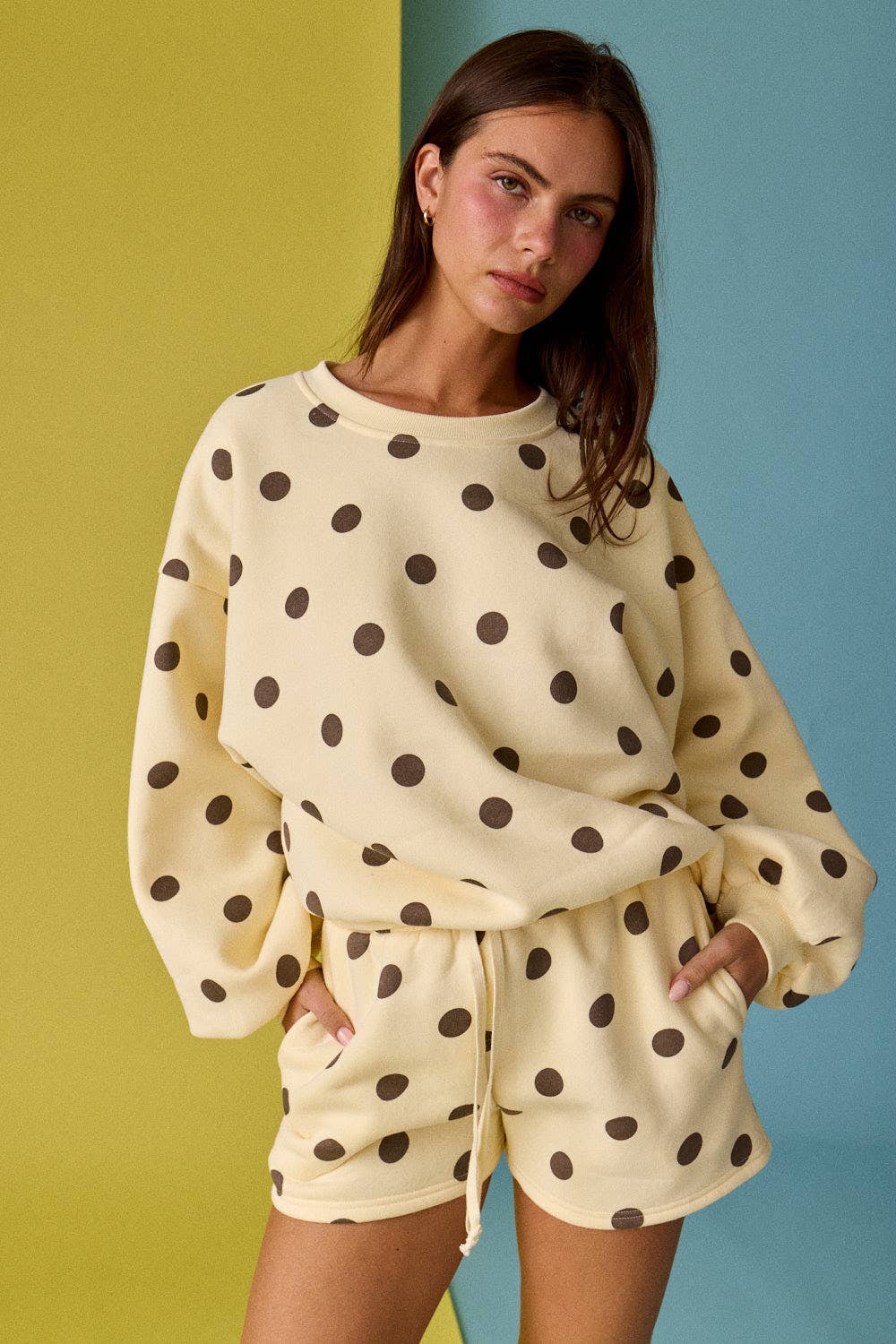 Willow Polka Dot Fleece Set