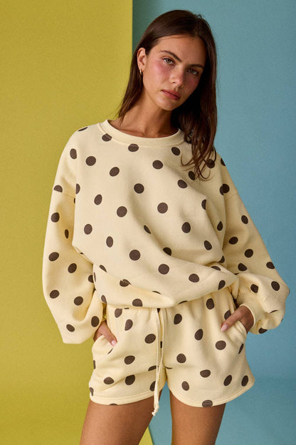 Willow Polka Dot Fleece Set