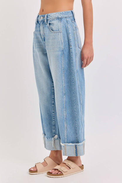 Baylee Barrel Leg with Cuff (Lt Wash)