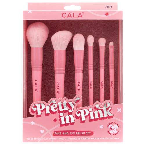 CALA Pretty in Pink 6 Piece Makeup Brush Set